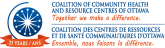 Coalition of Community Health and Resource Centres of Ottawa Logo- Coalition des Centres de Ressources et de Santé Communautaires d'Ottawa