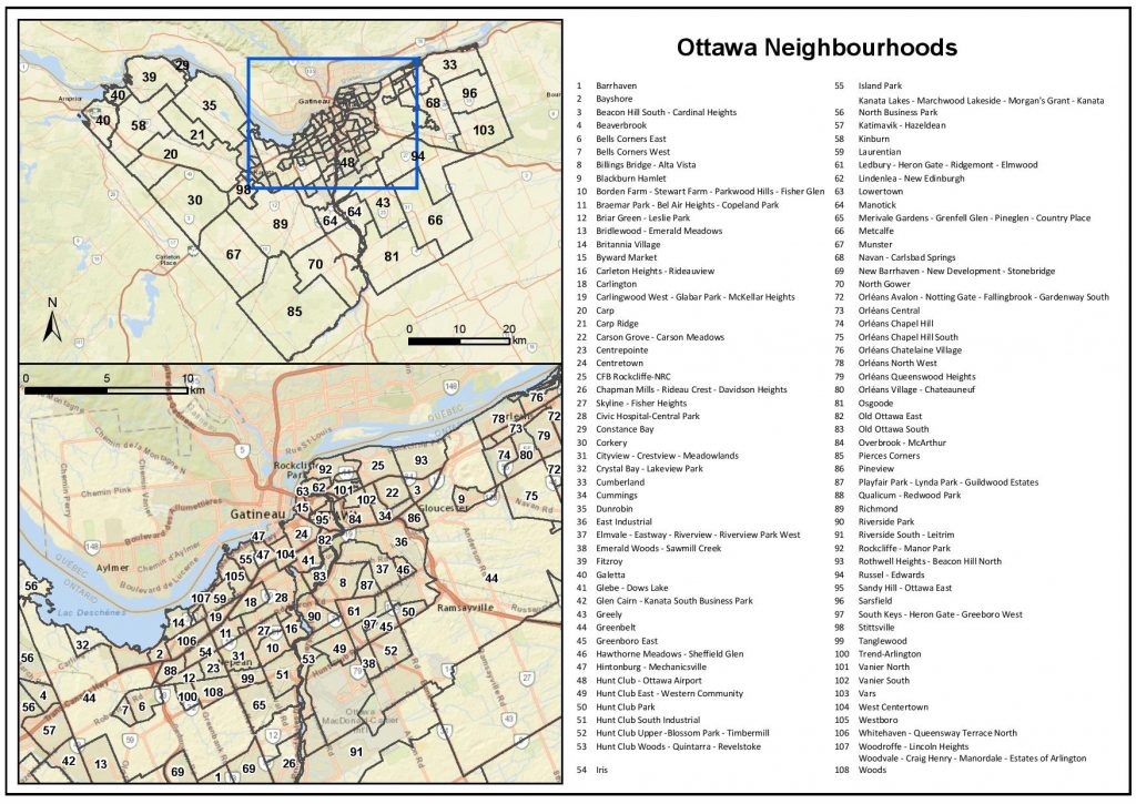Ottawa Neighbourhood ID's